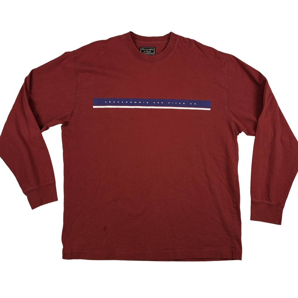 Vintage Abercrombie &‎ Fitch Shirt Mens Large Long Sleeve Graphic Logo 90s